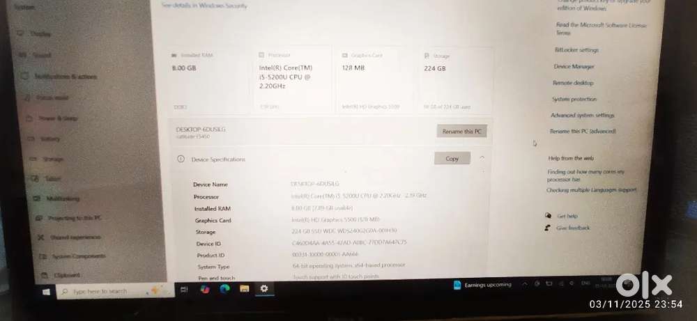 Dell Laptop i5 Touch Screen Full HD 1080p