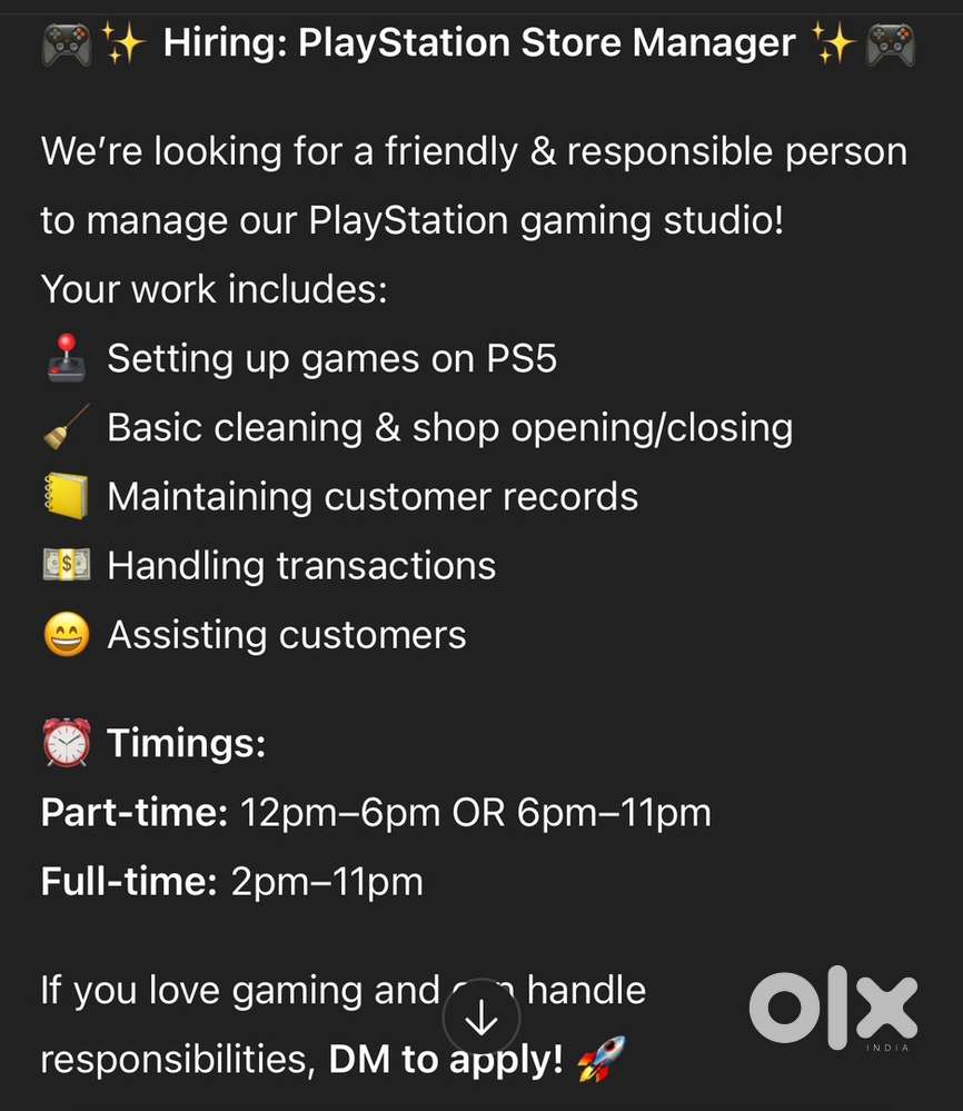  Hiring: PlayStation Store Manager