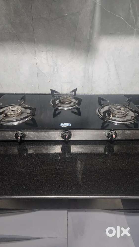 Jyoti glass top 3 burner