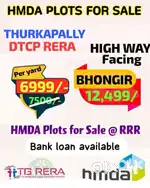 Open plots for  sale dtcp ecil