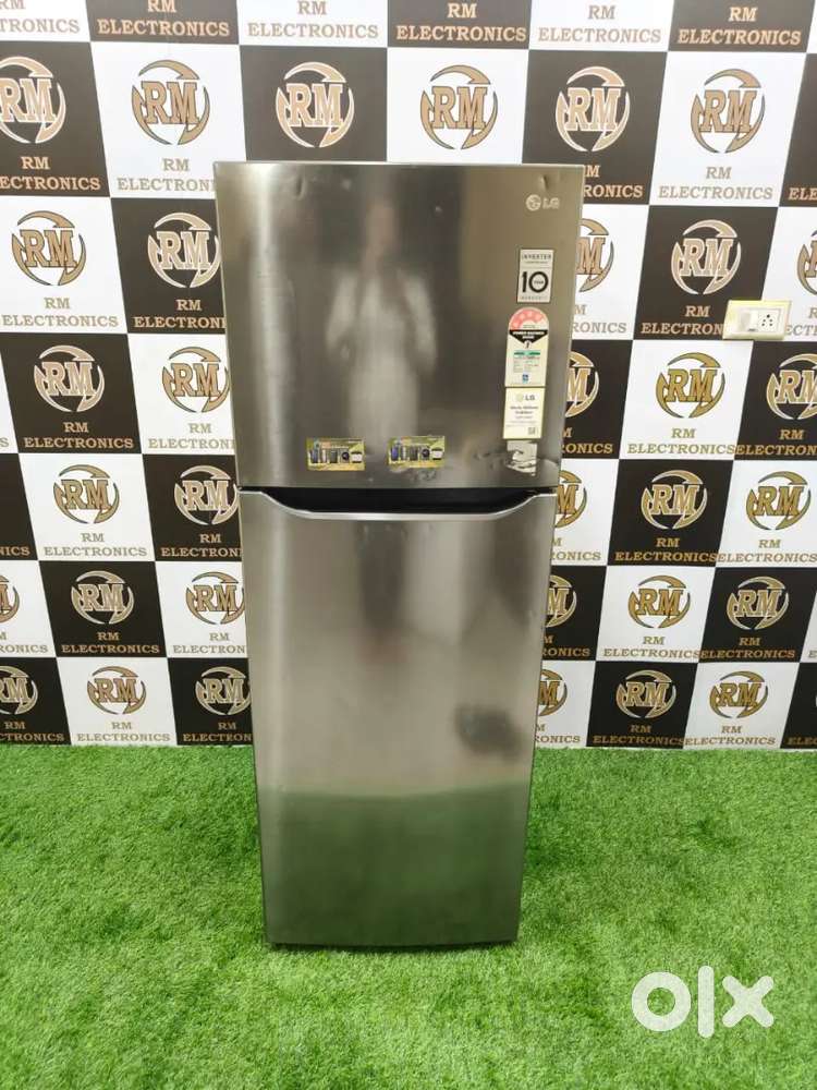 Lg steel finished inverter model double door refrigerator