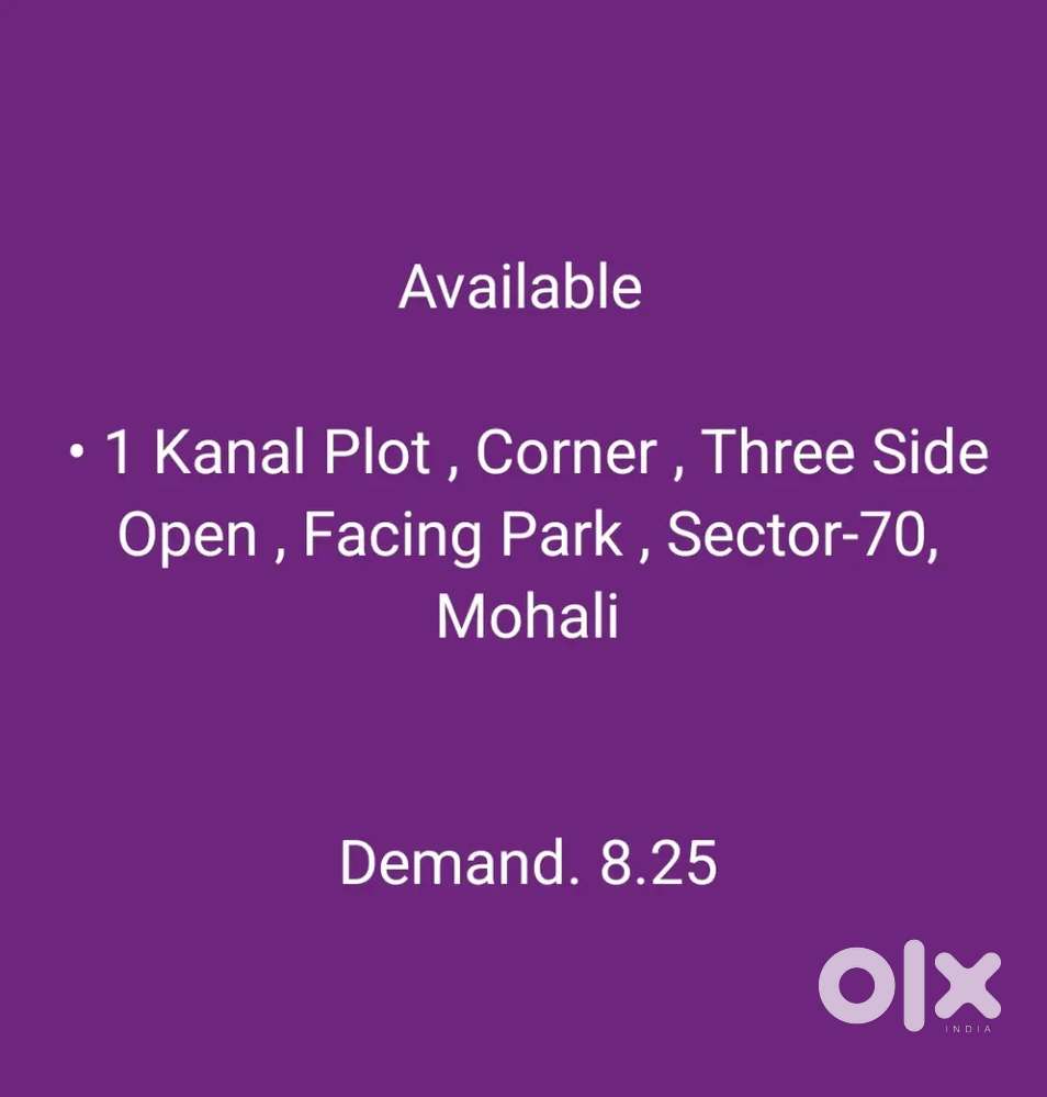Kanal House for sale facing Park sector 64 phase 10
