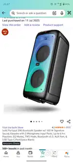 Brand new Boat partypal 390 Bluetooth party Tower Speakers full kit