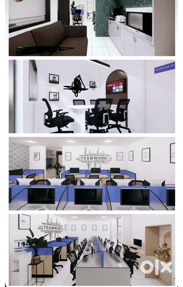 Fully furnished working space with cafeteria with good environment