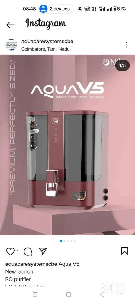 NEW Aqua Ro 15lph water purifier*OFFER*Purified Tasty Water vvv