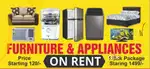 Furniture Appliances on RENT all item fridge