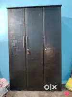 3 Door Wooden Wardrobe Black,Sturdy,With Lock , plywood design Tirupur