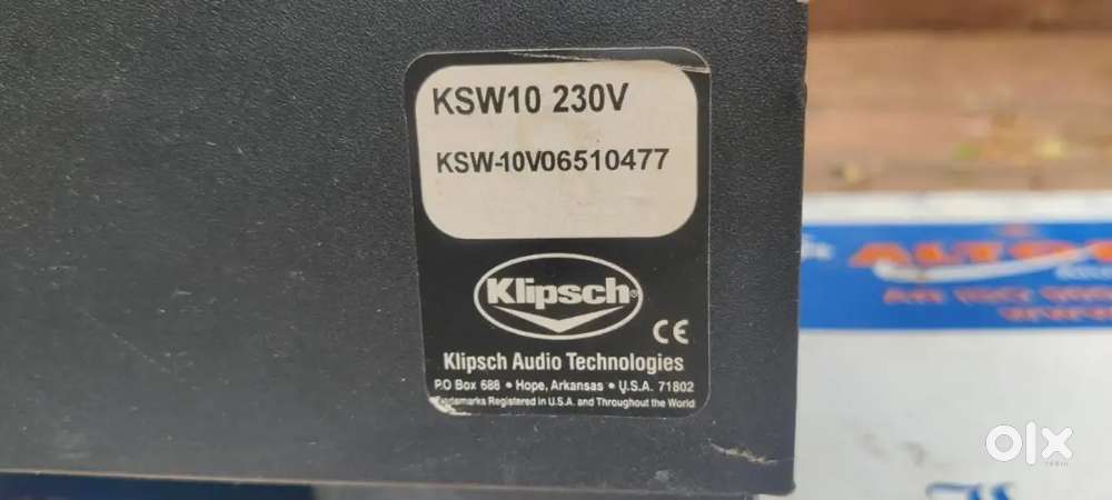 Klipsch center speakers seal pack and 10 inch active subwoofer