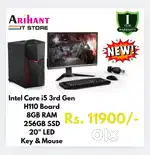 NEW COMPUTER SET @ 11900/-  1 YEAR WARRANTY