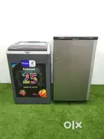Id.179Whirpool 6.2kg w/m & kelivnator 185ltrs s/d fridge free service