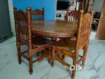 Classic Heavy Wood Dining Set ,Perfect for families,4 chairs