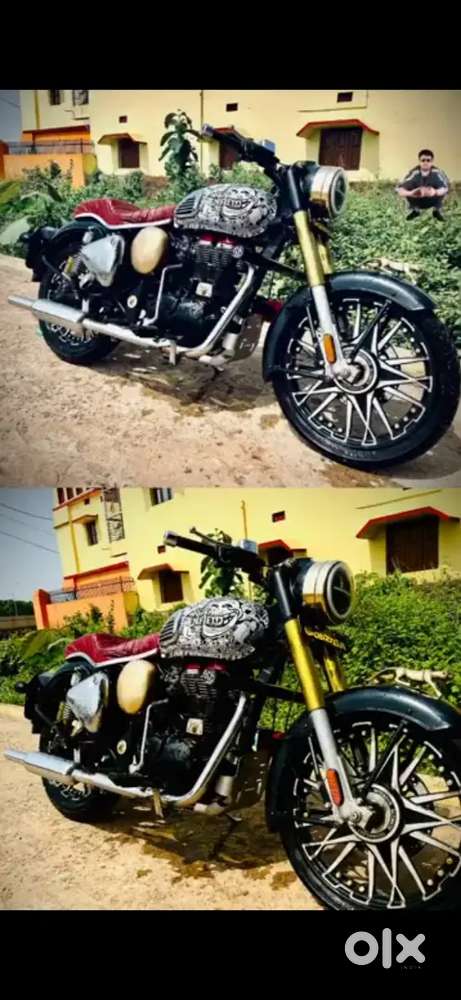 Royal Enfield classic 350 ABS white colour with choice number