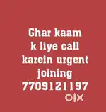 18000 baby care+top work k liye female chahiye rahna khana
