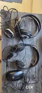 Jabra headphone , Microsoft headphone and dell wired mouse