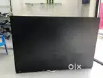 Counter table and glass door with aluminium frame