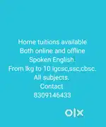 Home tuitions available in all over hyderbad