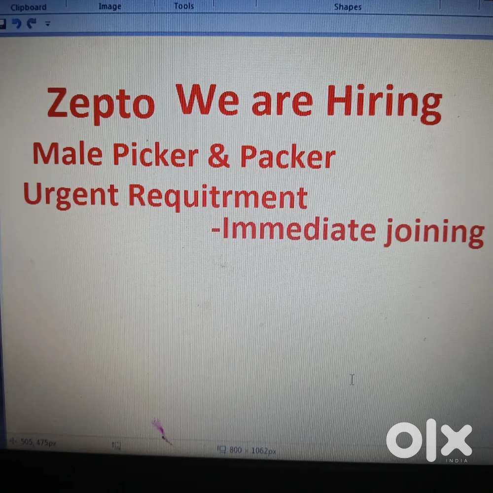 Wanted Picker and Packer Ravet on interview day immedidate Joining
