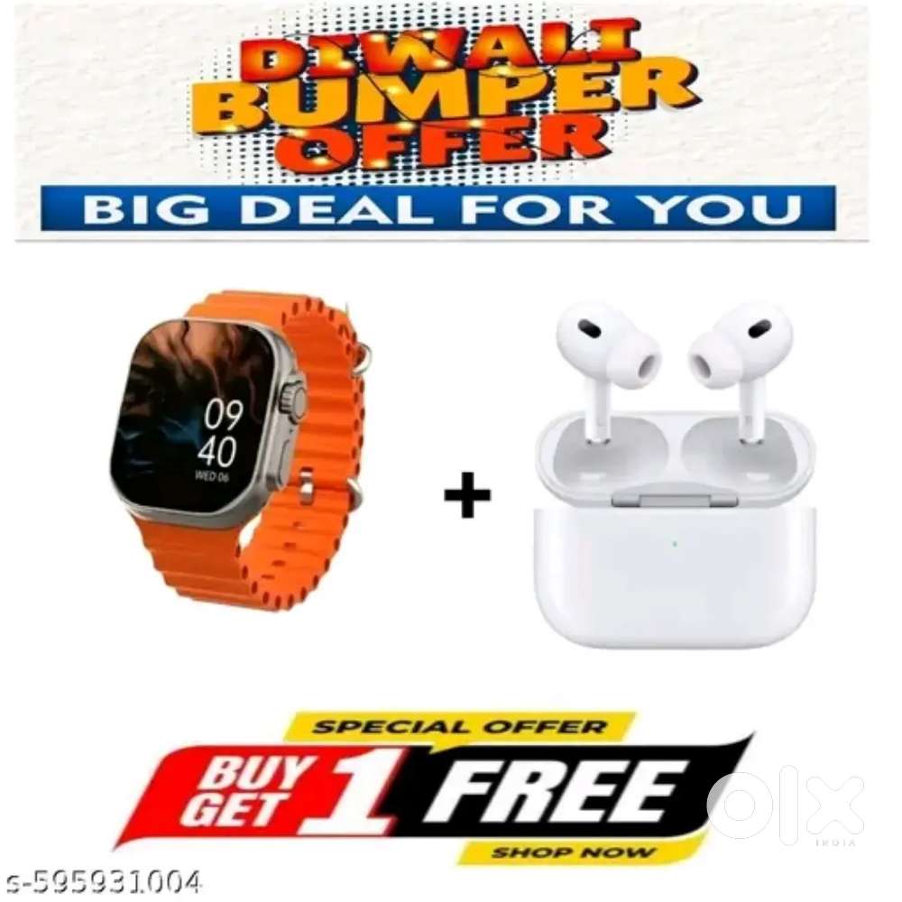 NEW Wireless Bluetooth TWS Earbuds with T800 Ultra Smart Watch