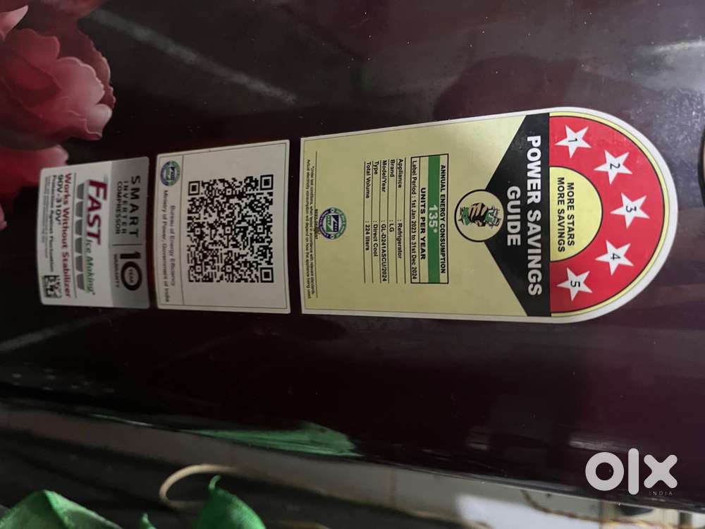 224 l 5 star lg fridge