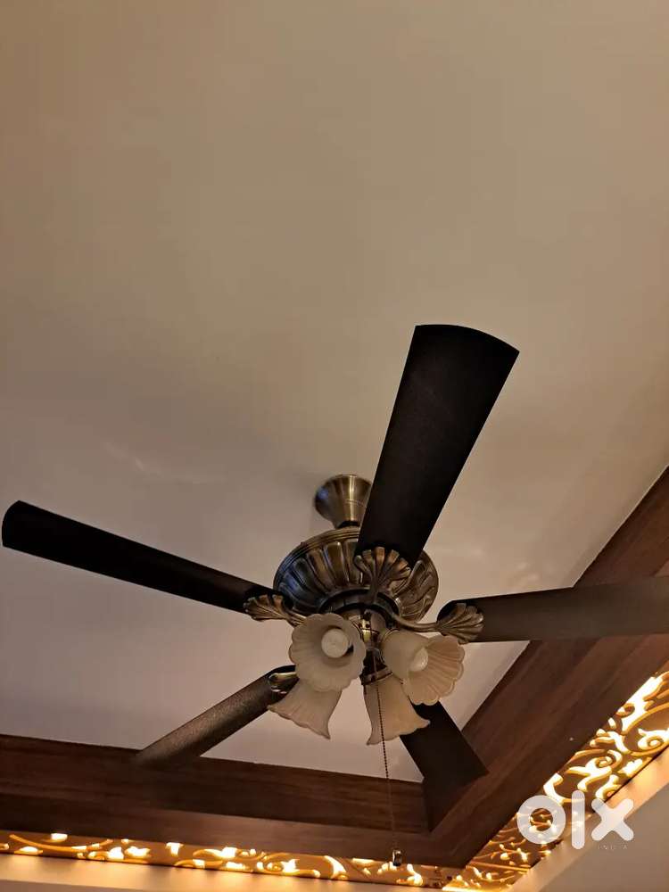 Crompton brass fans. 2 fans and 1 jhumar combo