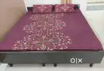 Classic and Stirdy Wooden Double Bed without mattress, Dresser, Table