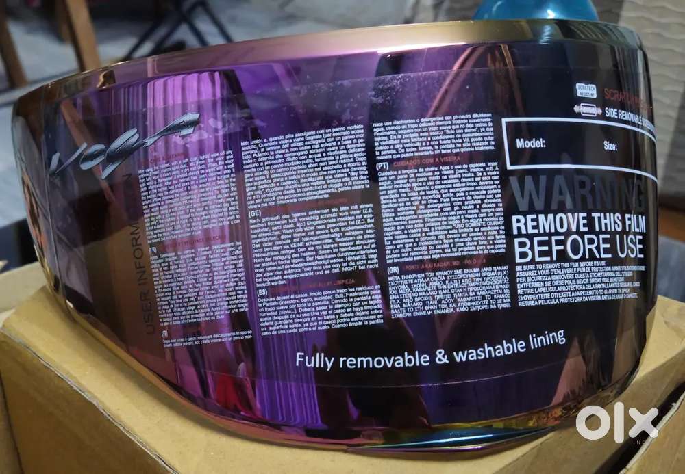 Vega Bolt Red helmet Visor for Sale