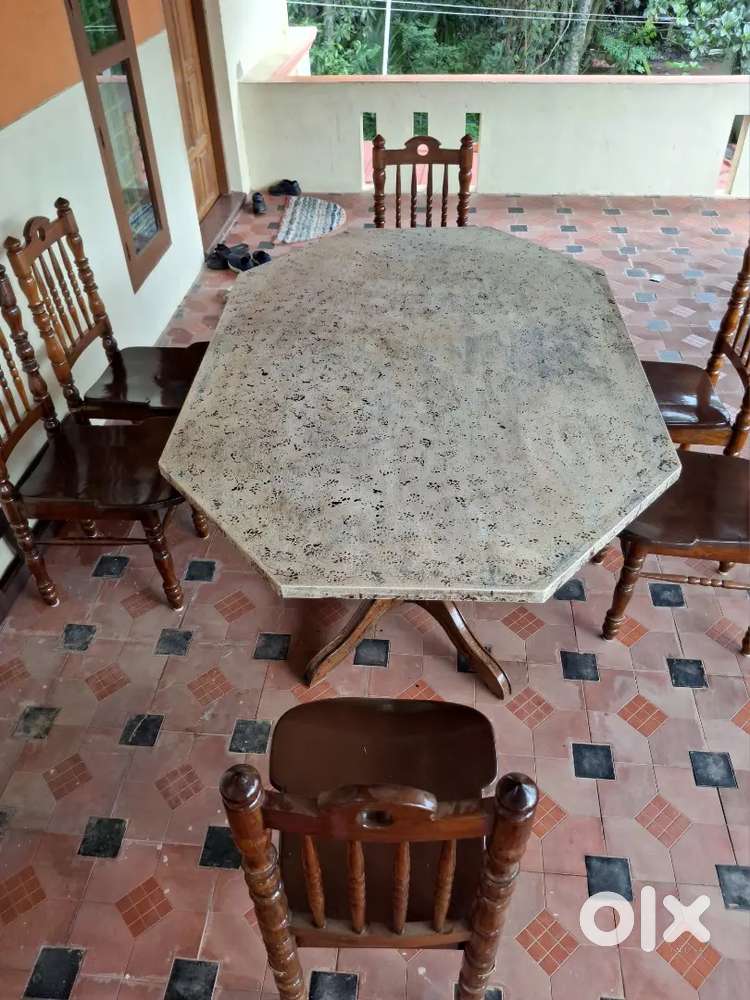 Dining Table - Teak & Fibre