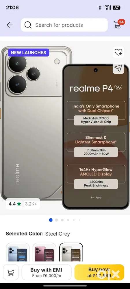 REALME P4 6/128 white