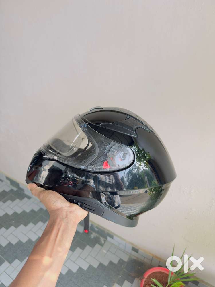 Apex Solid Motorbike Helmet (Black)