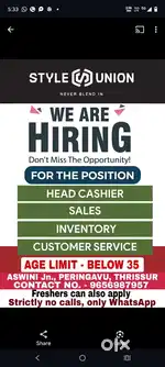 Sales & Cashier