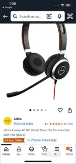 Jabra evolve UC headphones