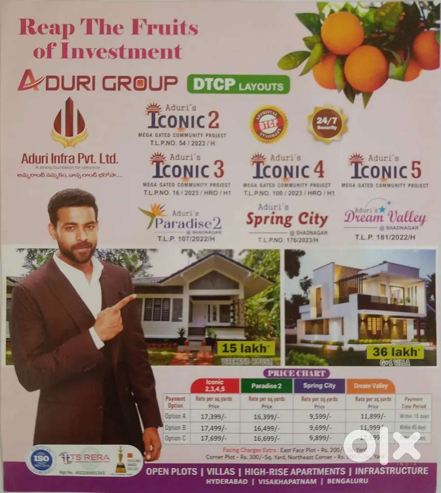 DTCP open plots in Shadnagar at lowest price.