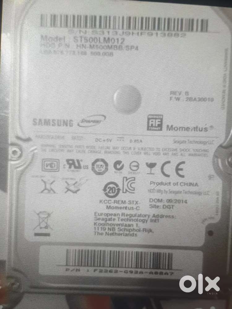 Samsung momentus  laptop hard disk 500gb