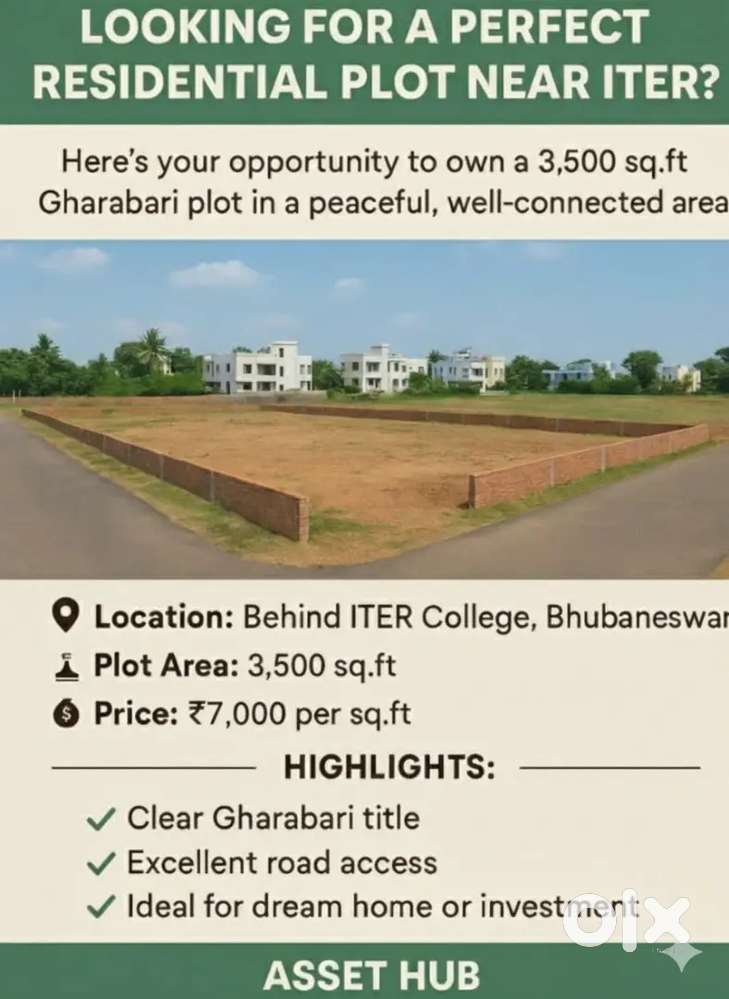 Looking For A Perfect residential plot near ITER college