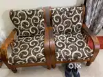 Wooden Sofa (Teak wood, 2 Chairs)