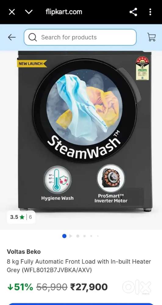 8 kg Fully Automatic Front Load WISHING MACHINE