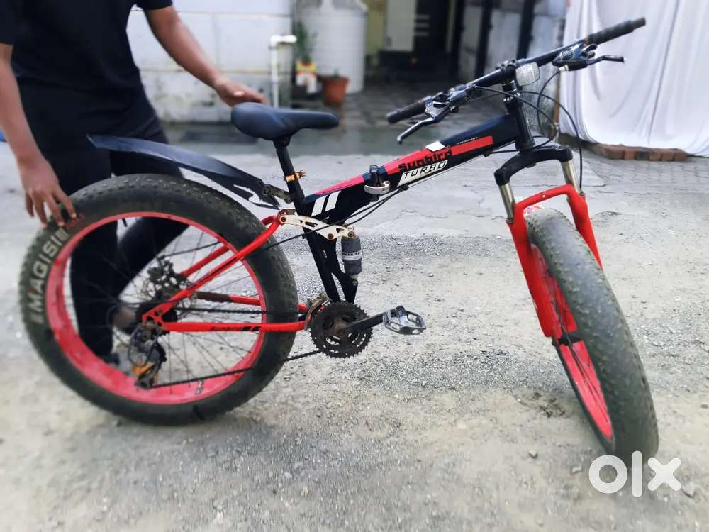This cycle Has 3 Gears and It Has Folding Features With Fat Tyre