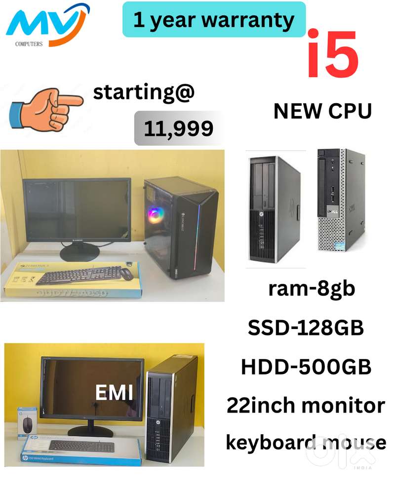 Ram - 8GB DDR3  Hard disk - 500GB  Cash on home delivery