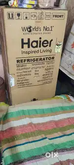 Haier company fridge new box pack h bill b hai 10 year warranty k sat