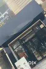Glass door with aluminium frames