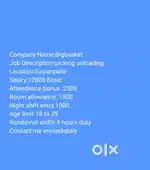 Wanted male (picker&loader)Gopanpalle Hyd