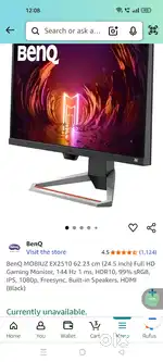 BenQ Mobiuz Ex2510 Gaming Monitor for sale