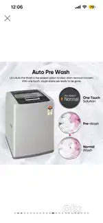 LG 8 KG washing machin auto matic top load