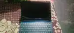 No damage on laptop purple blue