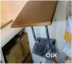 Office Chair, Table, Modern Ceiling Fan, & Cardboard Boxes etc.