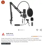 Audio Array AM-C1 USB Condenser Microphone Kit