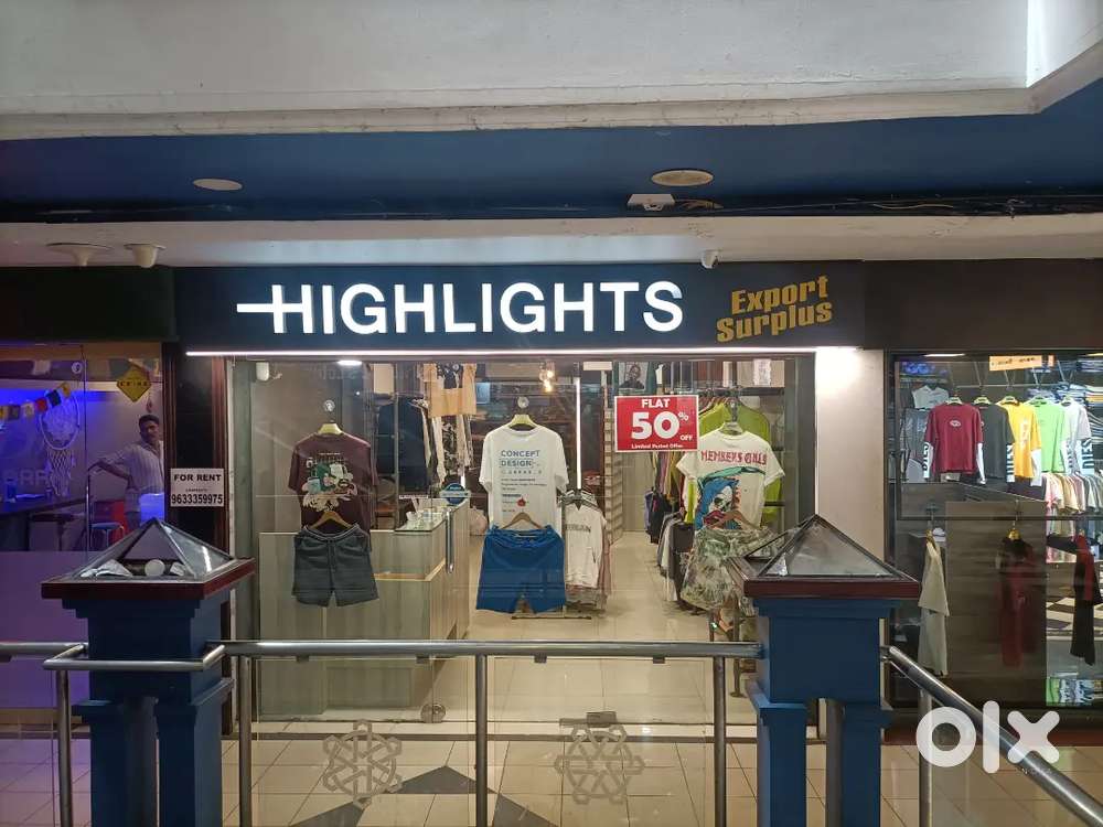 Readymade shop with interior, city centre, Thrissur