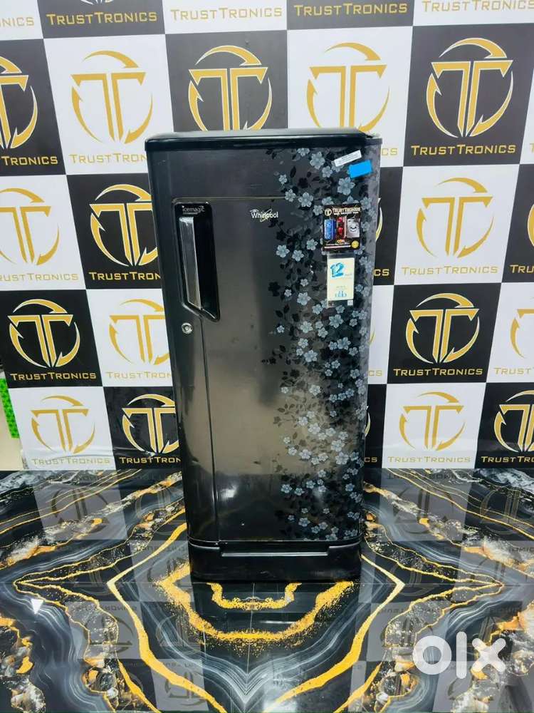 230ltr black inbuilt stand whirlpool single door fridge