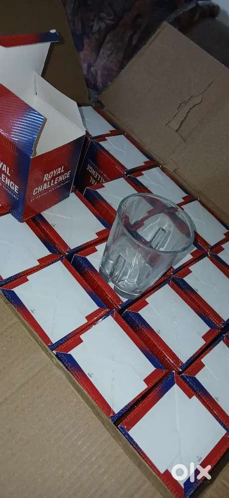 Royally challenge glass 48 pices box brand new not a single time used