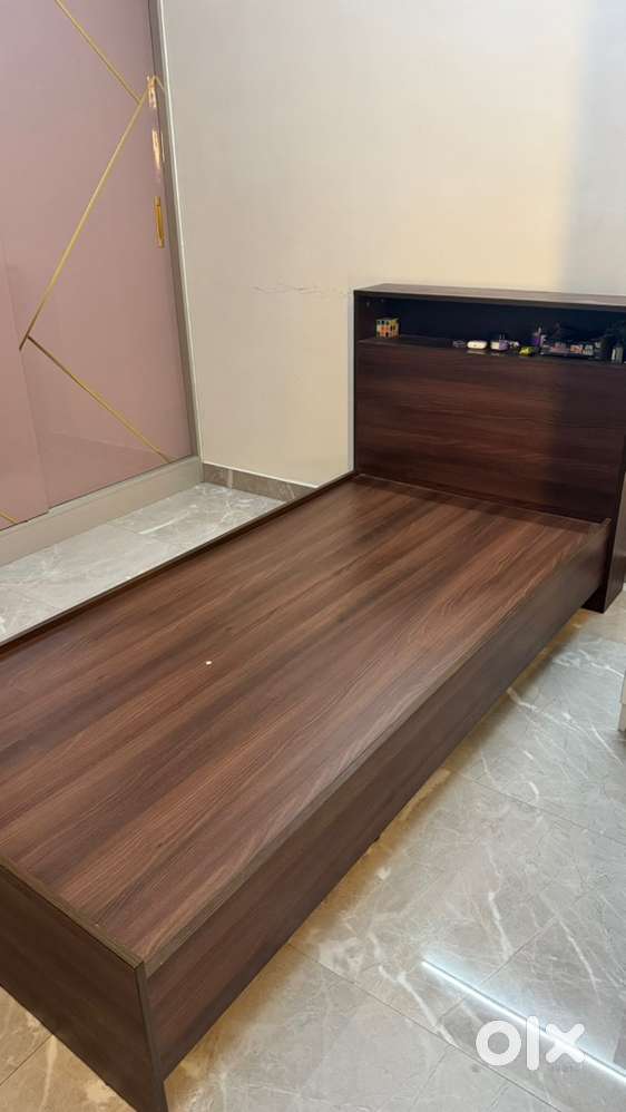 Single Bed Wood with headboard storage